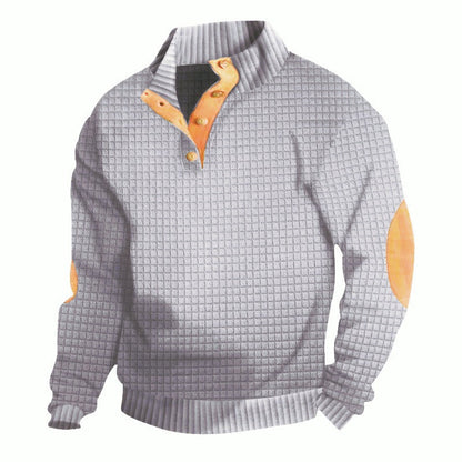 Herren Sweatpullover Bequem Mit Knöpfen Modern