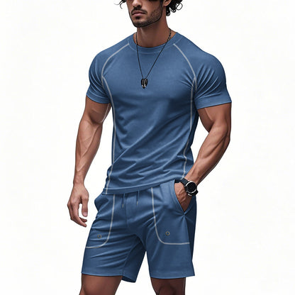 Herren Sportset Kurzarm atmungsaktiv mit Taschen