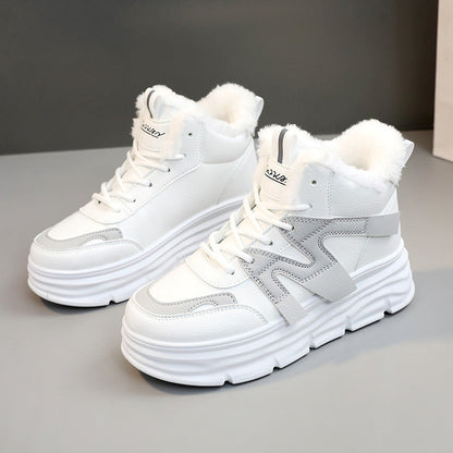 Damen Sneaker High-Top Sportlich Kuschelig Robust