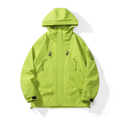 Herren Funktionsjacke Wetterfest mit Kapuze und Taschen