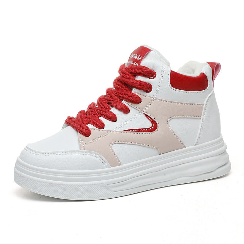 Damen Sneaker Sportlich Modisch Schnürung
