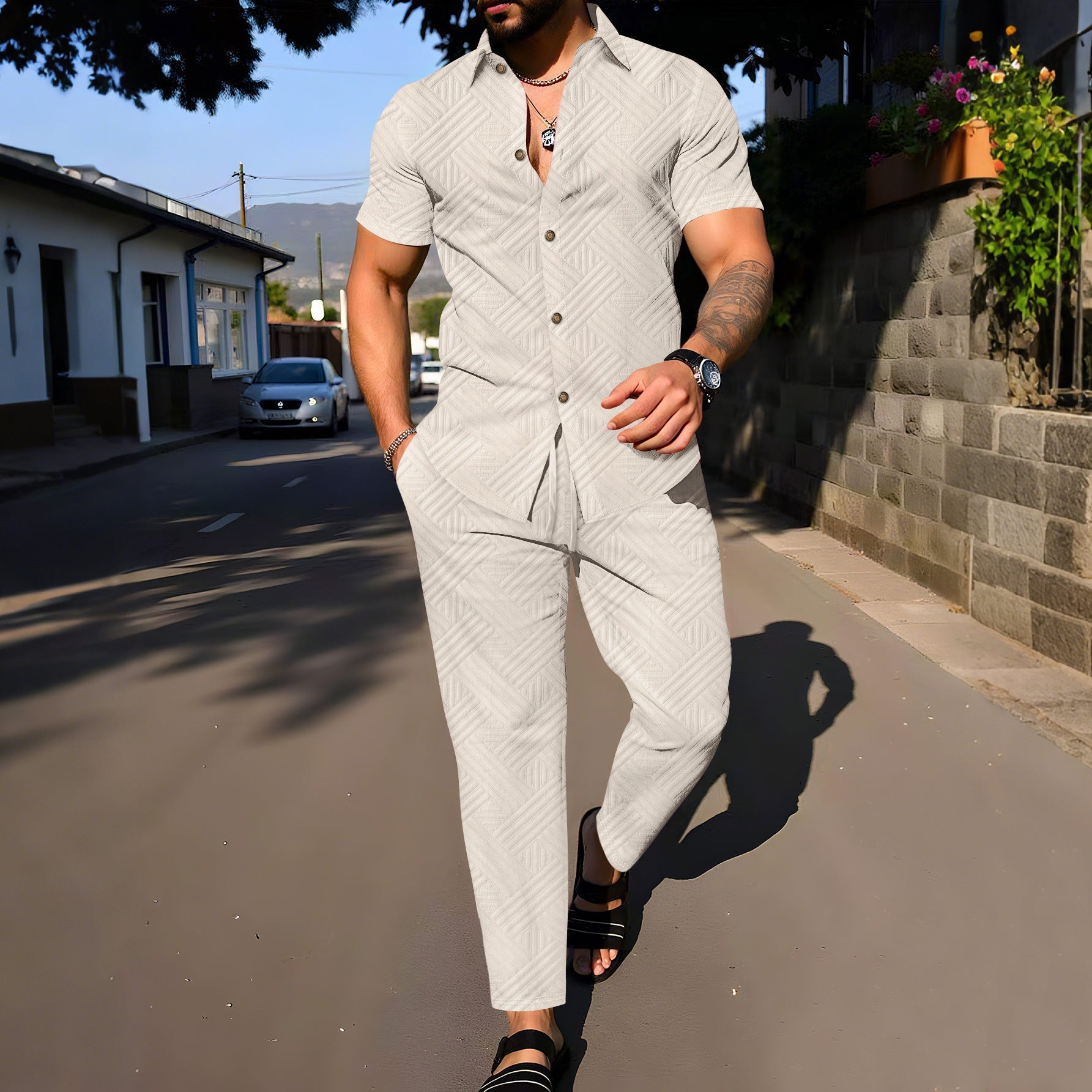 Herren Schalenset Geometrisch Modern Edel - BerlinGlamour