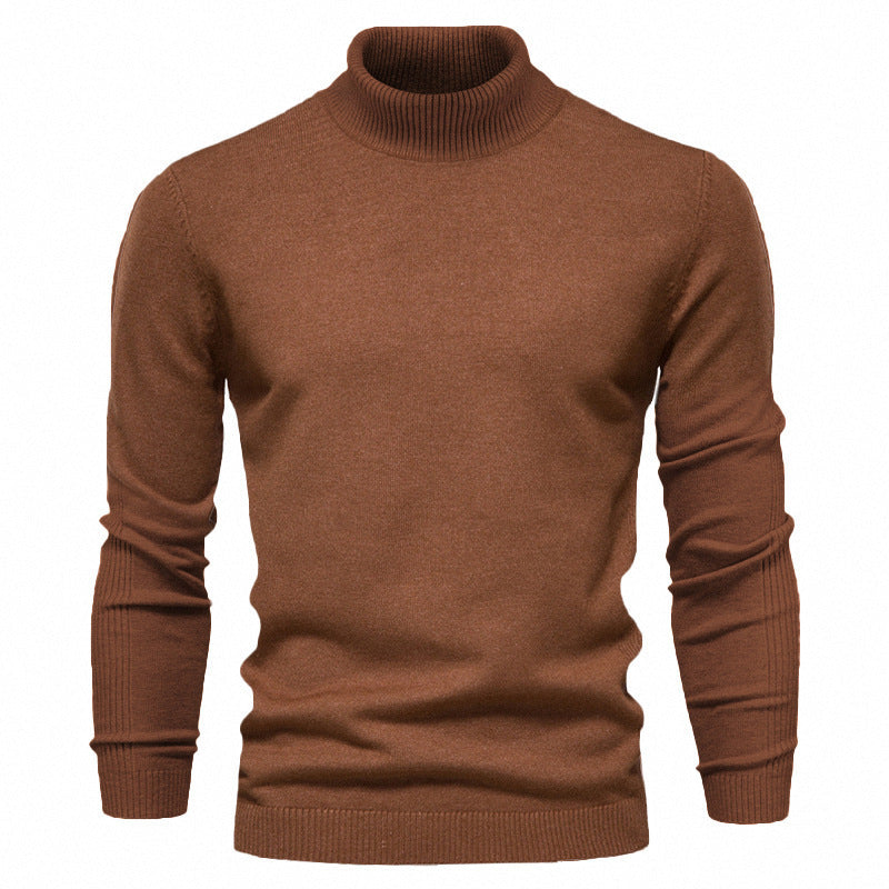 Herren Merinowolle Pullover Rollkragen Warm Elegant