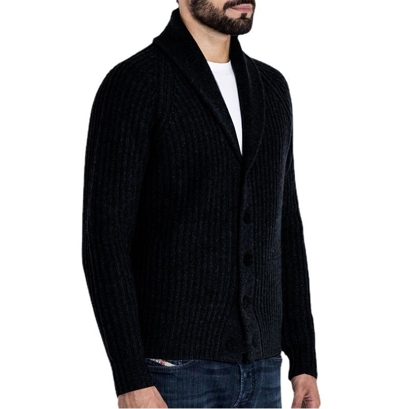 Herren Strickjacke Modern Schalkragen Übergröße
