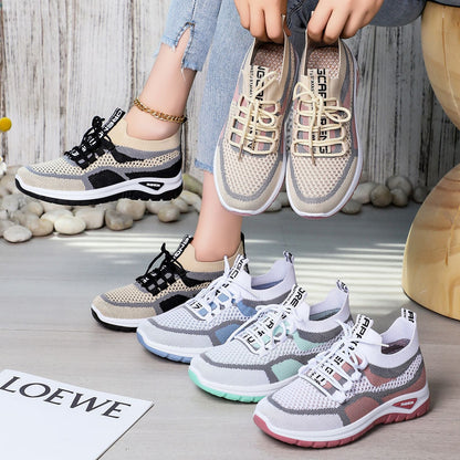 Damen Sneaker atmungsaktiv Komfort Schuhe Elastisch Flexibel - BerlinGlamour