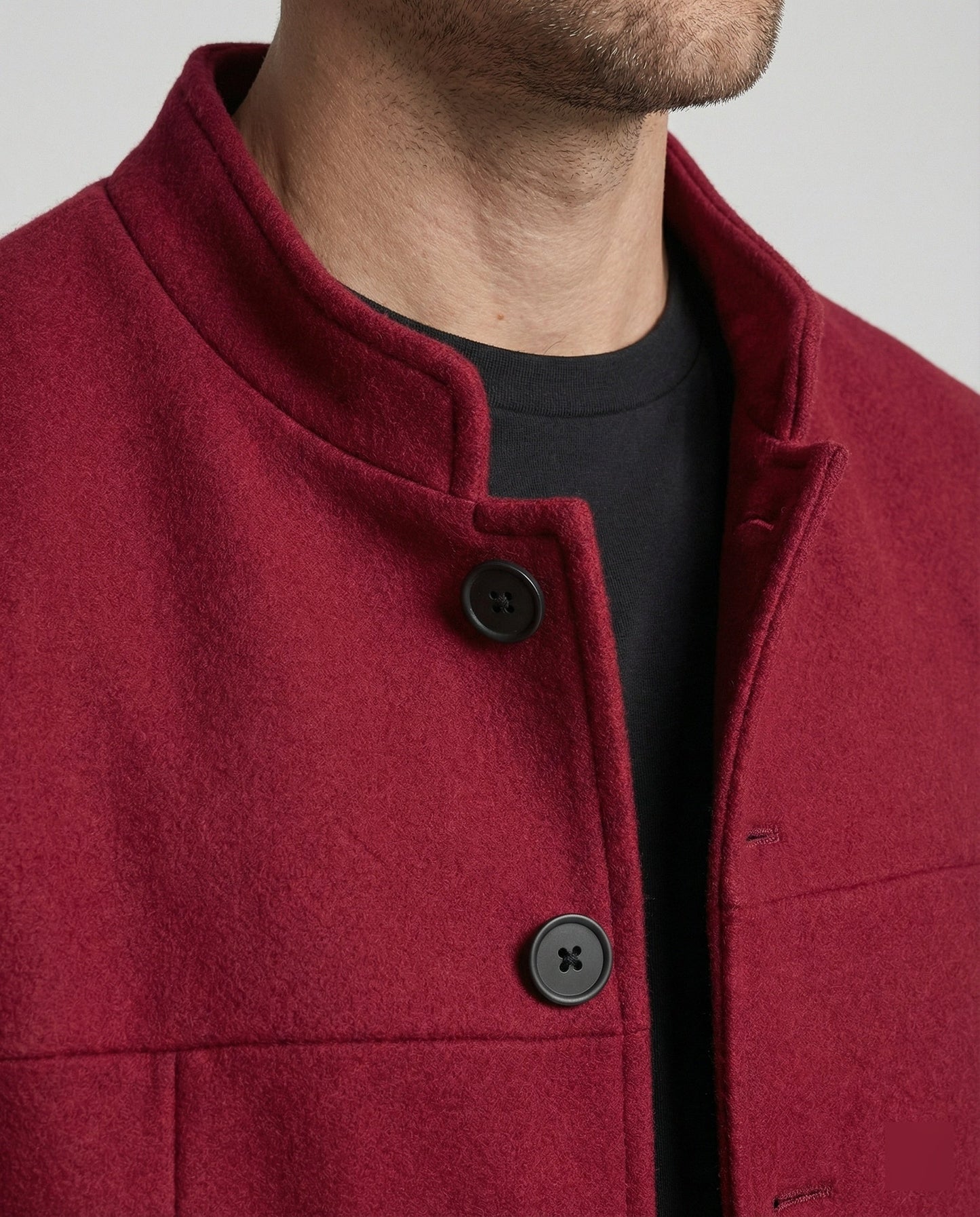 Herren Steppjacke Stehkragen Retro Chinesisch Trendig Herbst