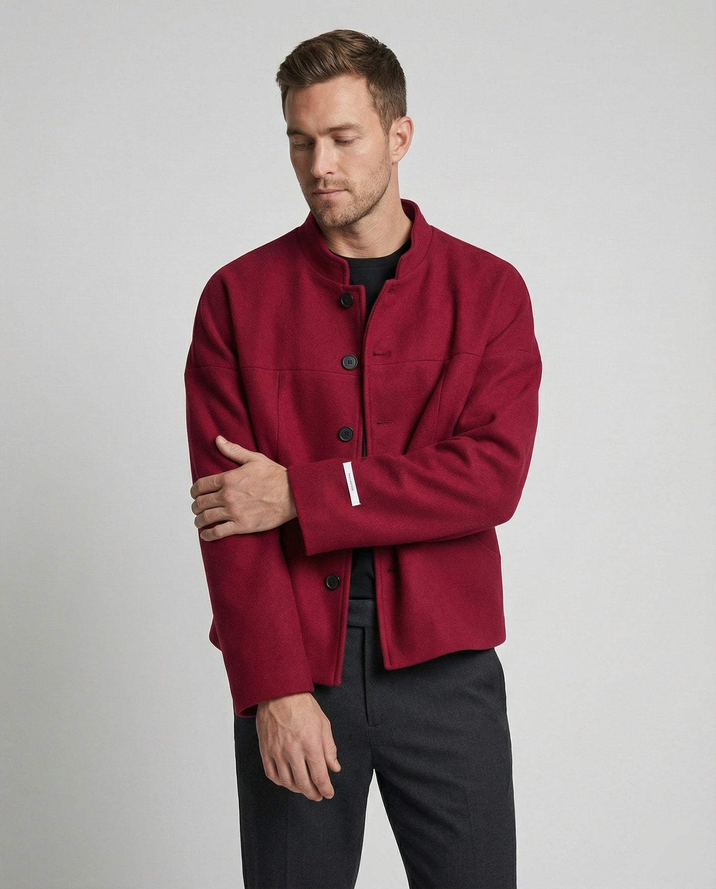 Herren Steppjacke Stehkragen Retro Chinesisch Trendig Herbst - BerlinGlamour