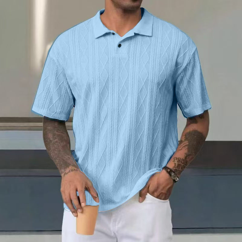 Herren Oberhemd Kurzarm Modern Rautenmuster Elegant - BerlinGlamour