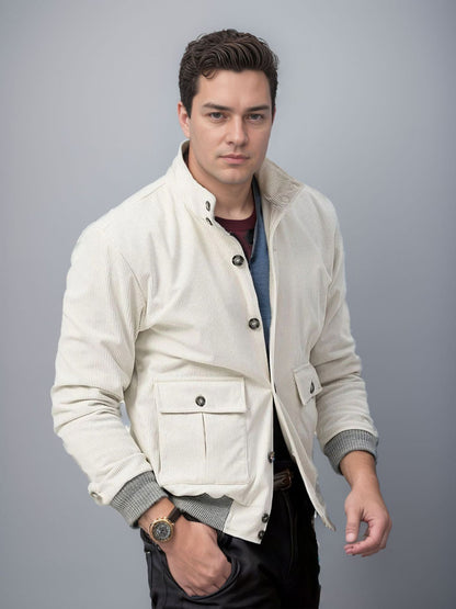 Herren Cordjacke Sportlich Praktisch Modern