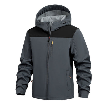 Herren Funktionsjacke Wasserdicht mit Kapuze Modern Sportlich - BerlinGlamour