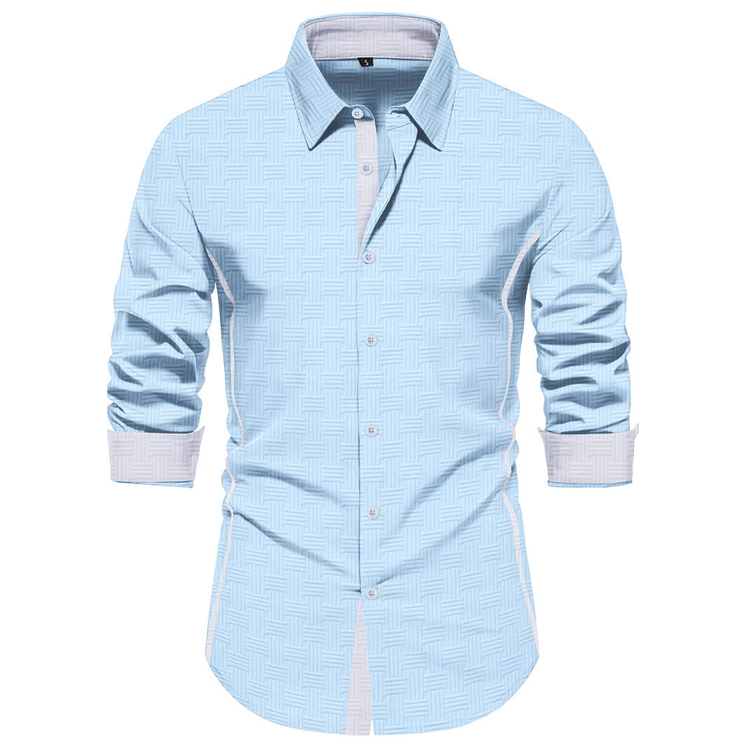 Herren Hemd Modern Strukturiert Slim Fit - BerlinGlamour