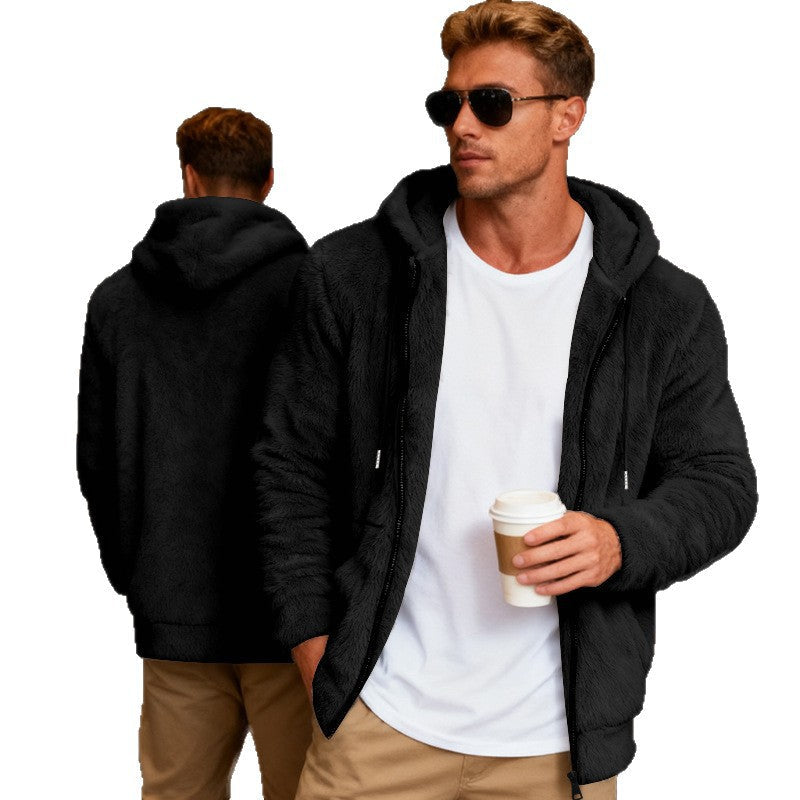 Herren Kapuzenjacke Flauschig Warm Winter