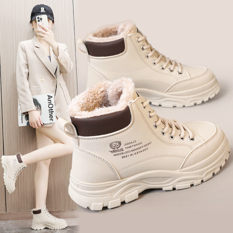 Damen Stiefel High-Top gefüttert robust rutschfest Winter - BerlinGlamour