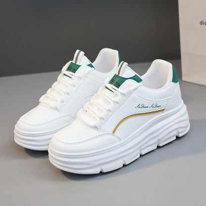 Damen Plateau Sneaker Sportlich Atmungsaktiv Mit Dämpfung
