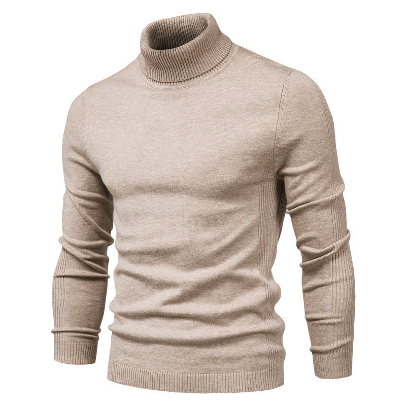 Herren Rollkragenpullover Weich Wolle Elegante Optik