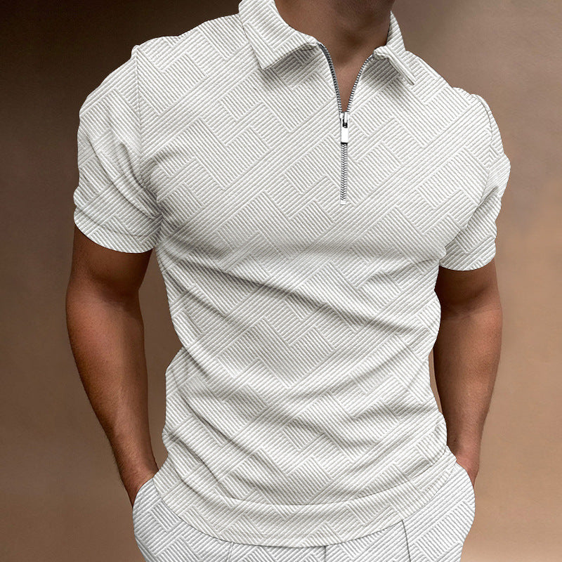 Herren Polo-Shirt Sportlich mit Reißverschluss Modern - BerlinGlamour