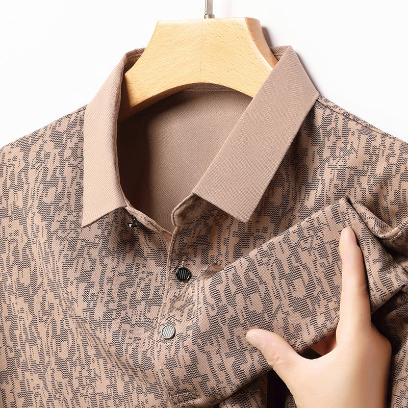 Herren Poloshirt Modern Strukturiert Kragen Style