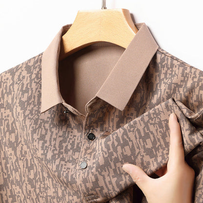 Herren Poloshirt Modern Strukturiert Kragen Style