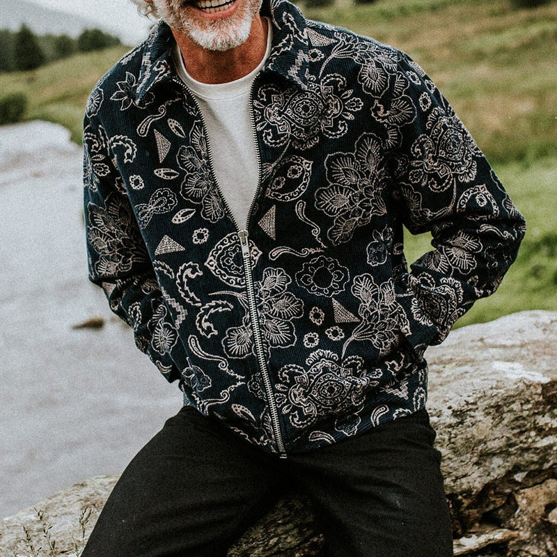 Herren Jacke Mit Floral Muster Praktisch Berlin - BerlinGlamour