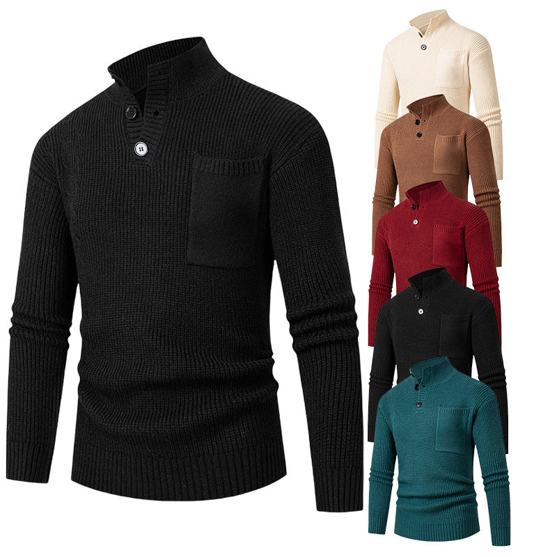 Herren Pullover Modisch Mit Brusttasche Hochwertig