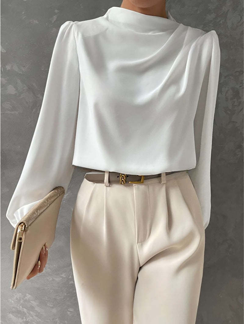 Damenbluse Elegante Langarm Lässig Modern