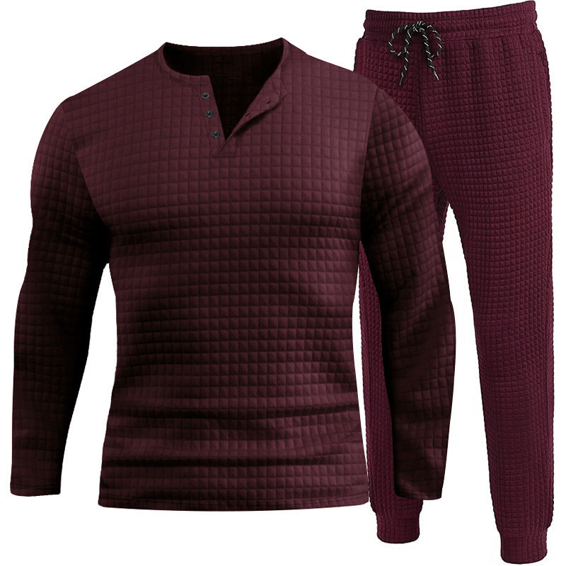 Herren Sportanzug Langarmshirt Jogginghose Grau