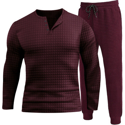 Herren Sportanzug Langarmshirt Jogginghose Grau