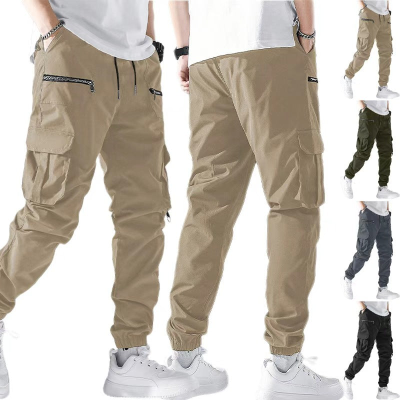 Herren Jogginghose Cargo Bequem Elastisch Mit Reißverschluss - BerlinGlamour