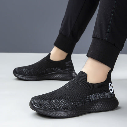 Damen Sneaker Bequem Atmungsaktiv Rutschfest Weiss