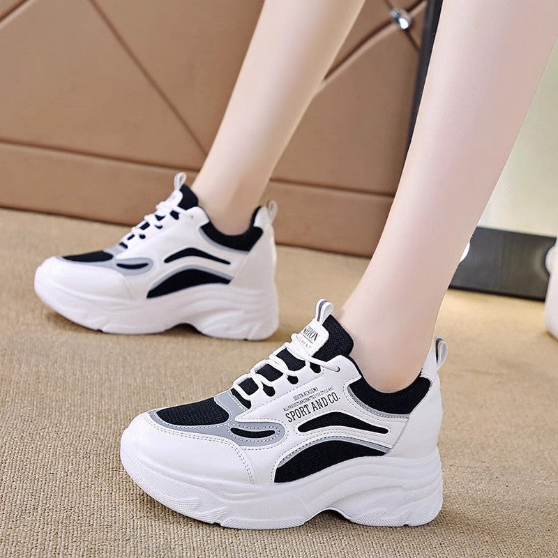 Damen Sneaker Chunky Komfortabel Laufsohle Sportlich