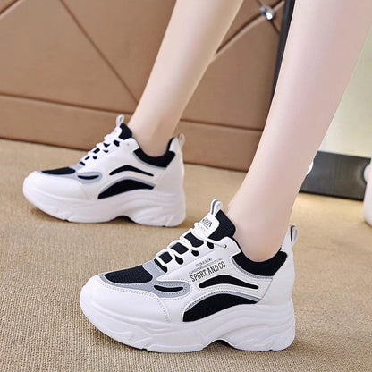 Damen Sneaker Chunky Komfortabel Laufsohle Sportlich