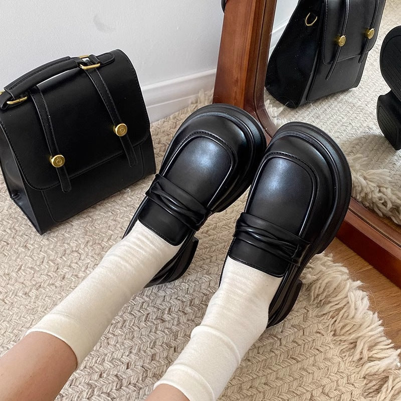 Damen Leder-Loafers Elegant Bequem Klassisch