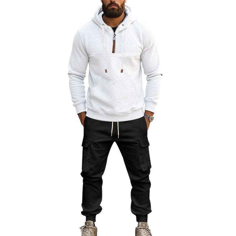 Herren Hoodie Lässig mit Cargo-Hose Bequem - BerlinGlamour