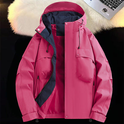 Herren Funktionsjacke atmungsaktiv wasserabweisend mit großen Taschen