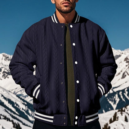 Herren Strickjacke Sportlich Lässig mit Kontrastdetails