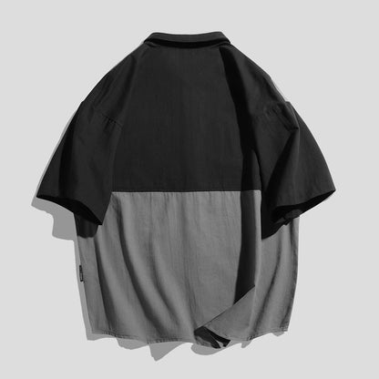 Herren Kurzarmhemd Modern Trendy Sommerfarben