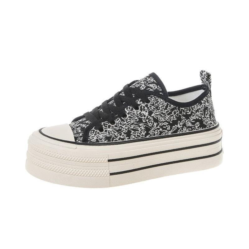 Damen Plateausneaker Höhe Hochzeitsschuhe mit Gummisohle Stabil