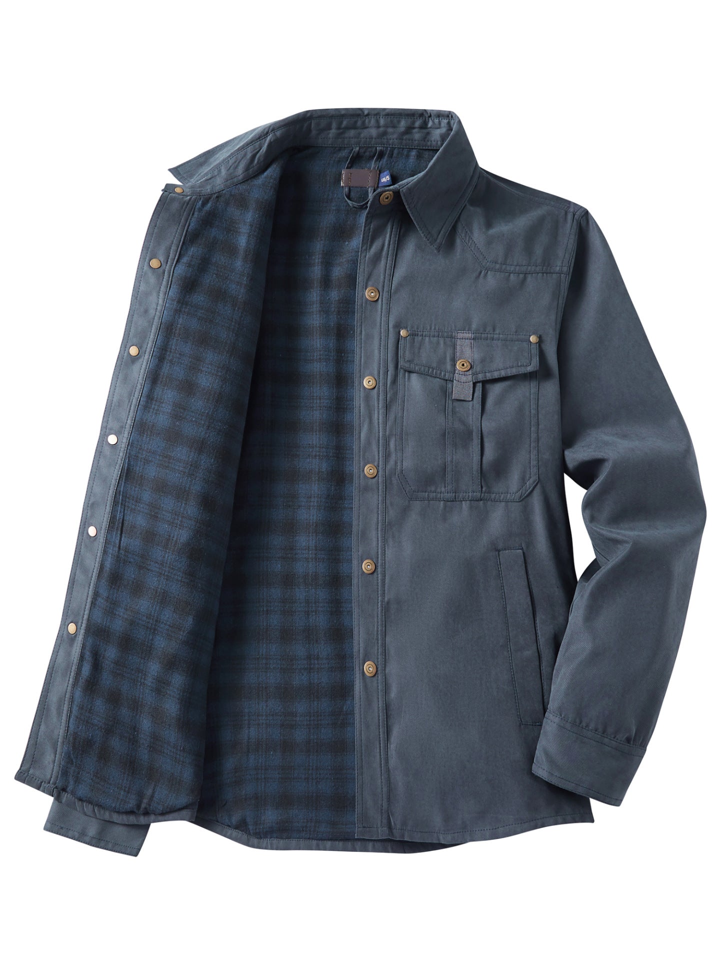 Herren Arbeitsjacke Flanell gefüttert Warm