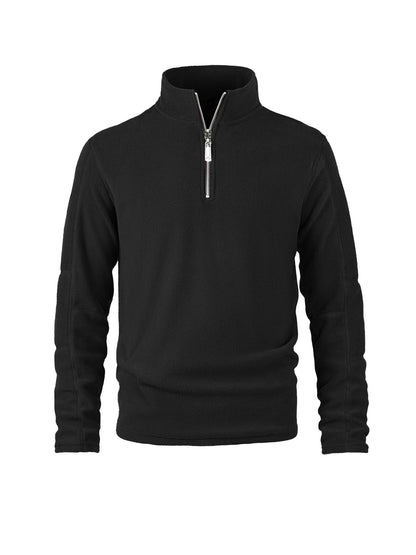 Herren Fleece-Pullover Warm Halb-Reißverschluss