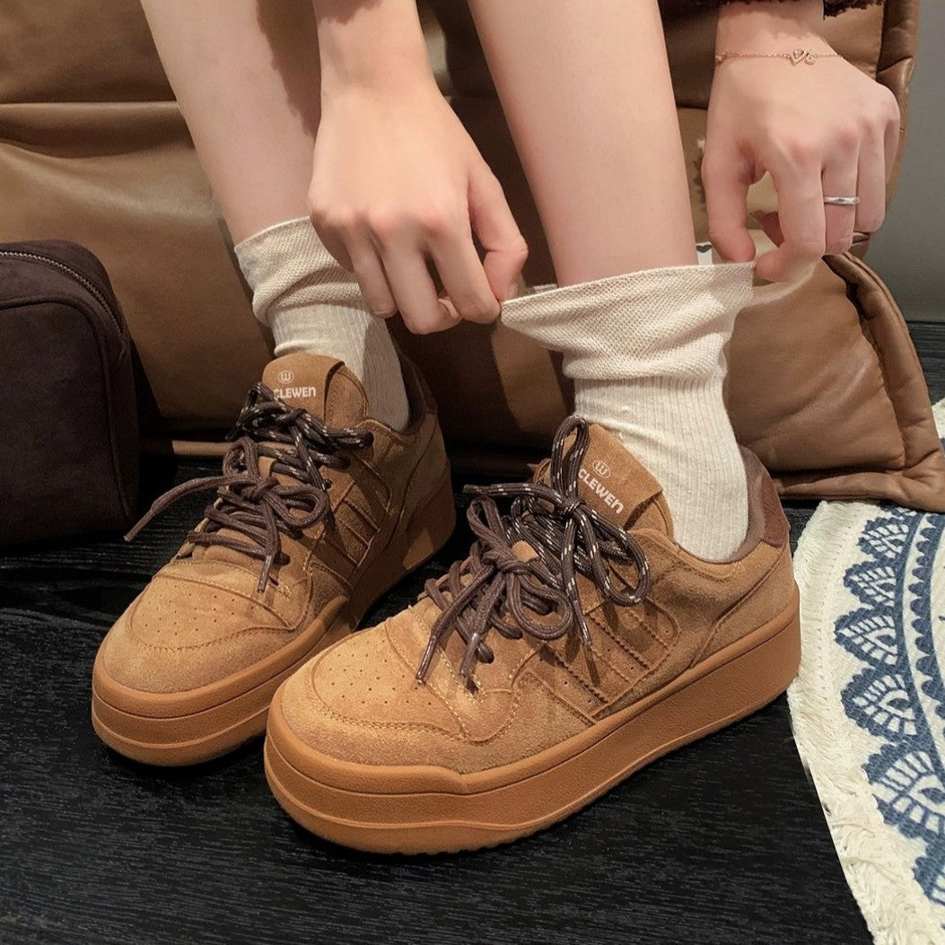 Damen Sneaker Platform Bequem Modisch Schnürschuhe - BerlinGlamour