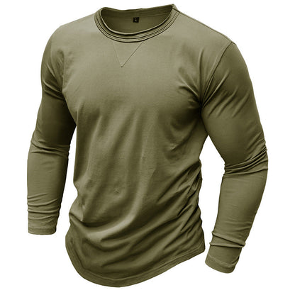 Herren Langarmshirt Sportlich Rundhals Modern