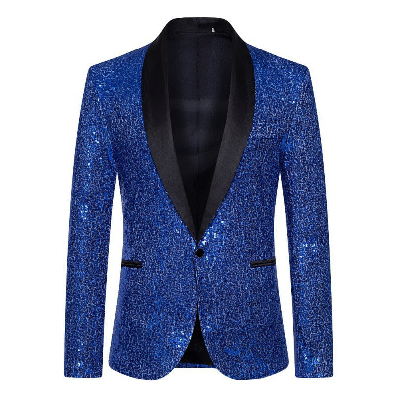 Glitzernder Herren Blazer Paillettenjacke Elegant