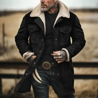 Herren Bomberjacke Lammfell Warm Teddyfell Futter Modern