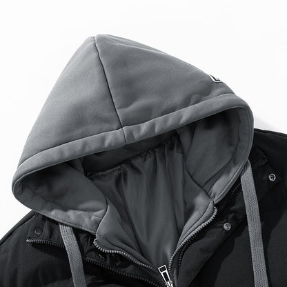 Herren Steppjacke Isoliert Verstellbare Kapuze Elastisch