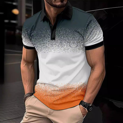 Herren Polo-Shirt Modern Gradient Farben