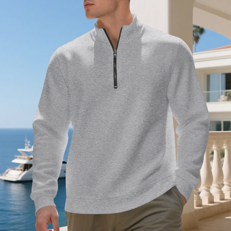 Herren Sportpullover atmungsaktiv mit Reißverschluss Modern