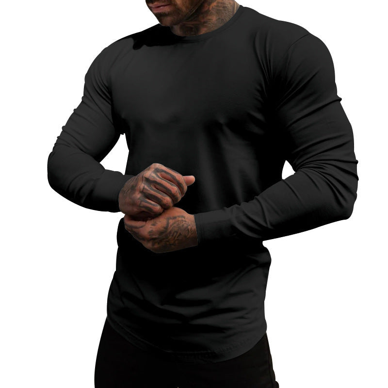 Herren T-Shirt Langarm Elastisch Feuchtigkeitstransportierend