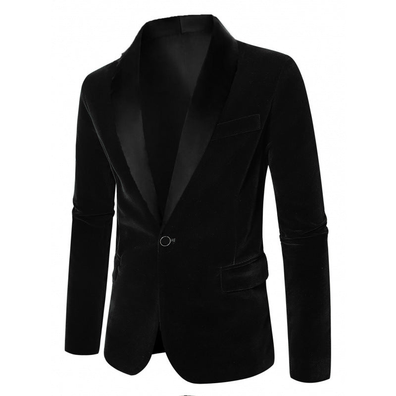 Herren Blazer Samt Elegant Revers Schnitt