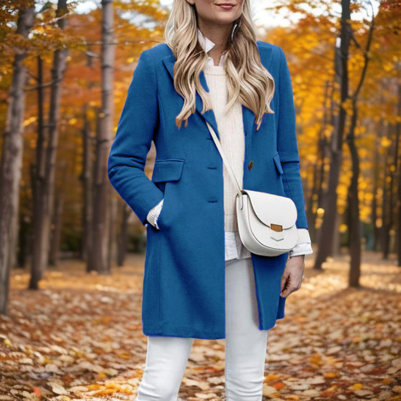 Eleganter Damen Wollmantel Modern Berlin Stil