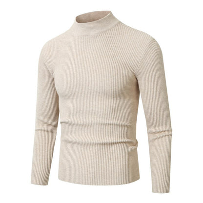 Herren Rollkragenpullover Rippenstruktur Hochwertig Elegant